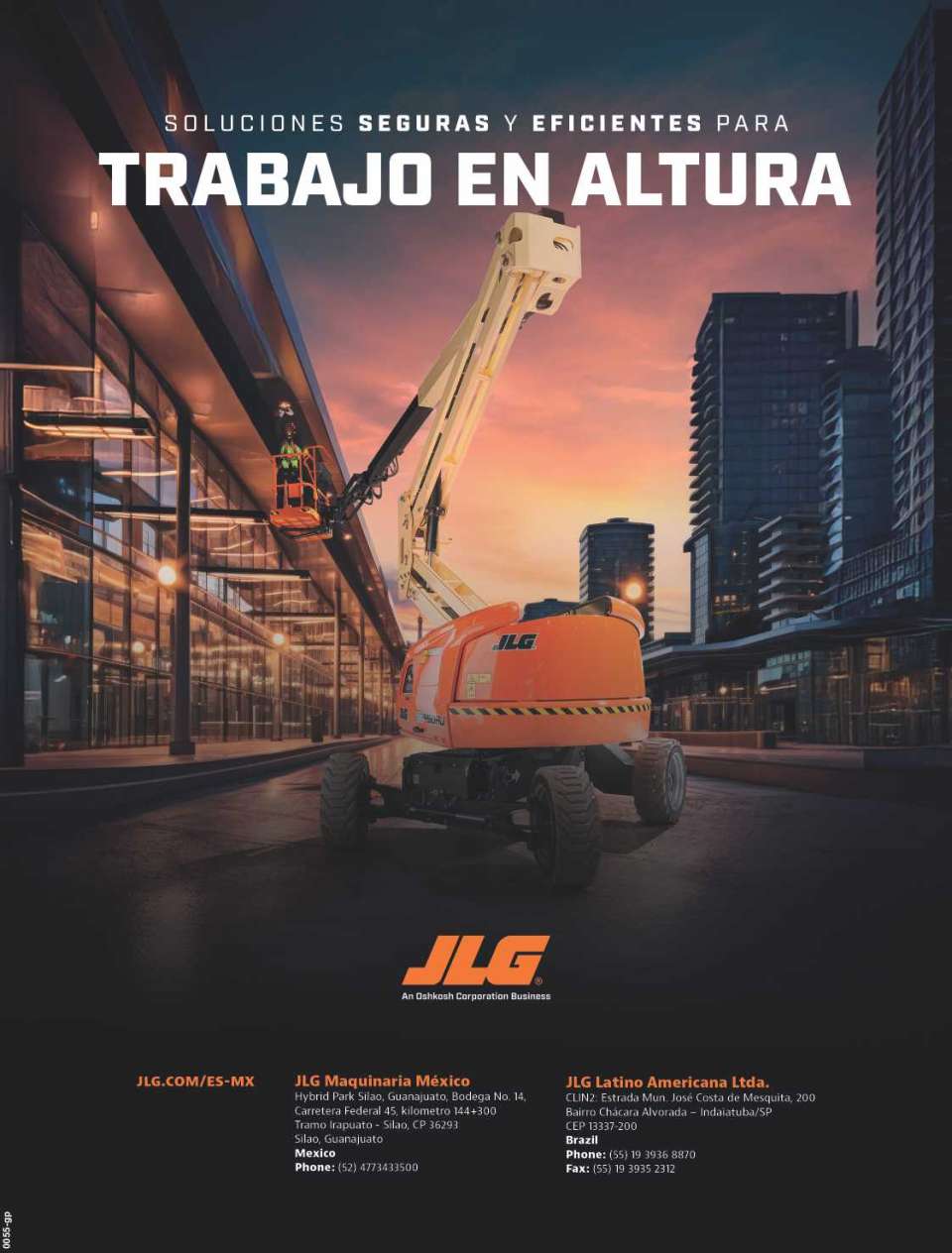 Soluciones Seguras y Eficientes. Nueva plataforma elevadora tipo brazo autonivelante. Mejorada por su innovadora capacidad de trabajo en pendientes de 10 grados, a una altura maxima de 20.4 m. Soluciones Seguras y Eficientes. Nueva plataforma elevadora tipo brazo autonivelante. Mejorada por su innovadora capacidad de trabajo en pendientes de 10 grados, a una altura maxima de 20.4 m.