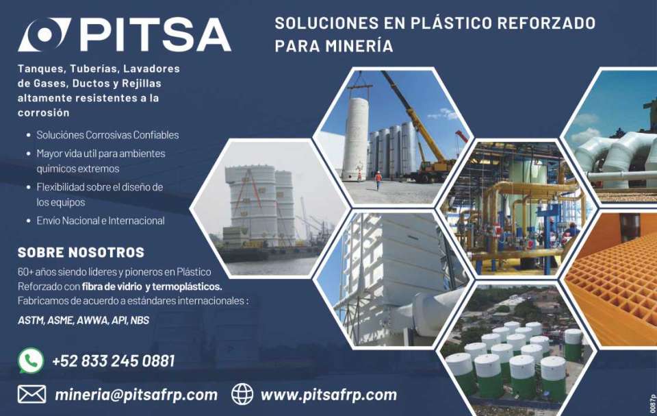 Soluciones en Plastico Reforzado para Mineria. Tanques, Tuberias, Lavadores de Gases, Ductos y Rejillas altamente resistentes a la corrosion. Plastico Reforzado con fibra de vidrio y termoplasticos. Soluciones en Plastico Reforzado para Mineria. Tanques, Tuberias, Lavadores de Gases, Ductos y Rejillas altamente resistentes a la corrosion. Plastico Reforzado con fibra de vidrio y termoplasticos.