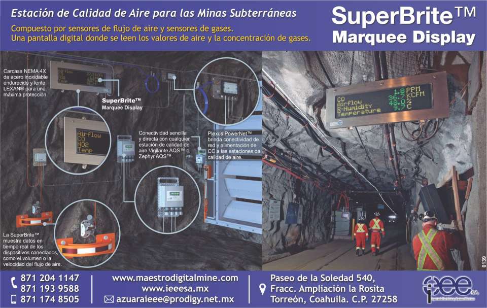 Estacion de Calidad de Aire para las Minas Subterraneas, compuesto por sensores de flujo de aire y sensores de gases. Una pantalla digital donde se leen los valores de aire y concentracion de gases. Estacion de Calidad de Aire para las Minas Subterraneas, compuesto por sensores de flujo de aire y sensores de gases. Una pantalla digital donde se leen los valores de aire y concentracion de gases.