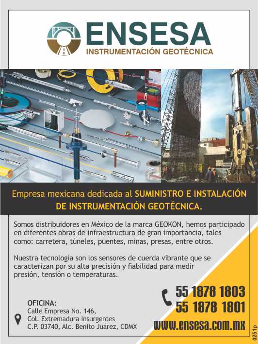 Suministro e Instalacion de Instrumentacion Geotecnica. Somos distribuidores de la marca GEOKON. Nuestra tecnologia son los sensores de cuerda vibrante. Suministro e Instalacion de Instrumentacion Geotecnica. Somos distribuidores de la marca GEOKON. Nuestra tecnologia son los sensores de cuerda vibrante.